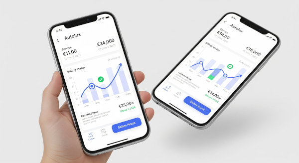 App móvil Autolux para seguimiento de servicios y facturación